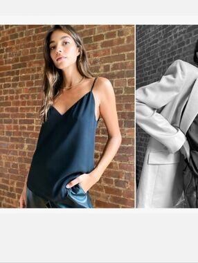 Aritzia Babaton Black Everly Camisole Top size xxs